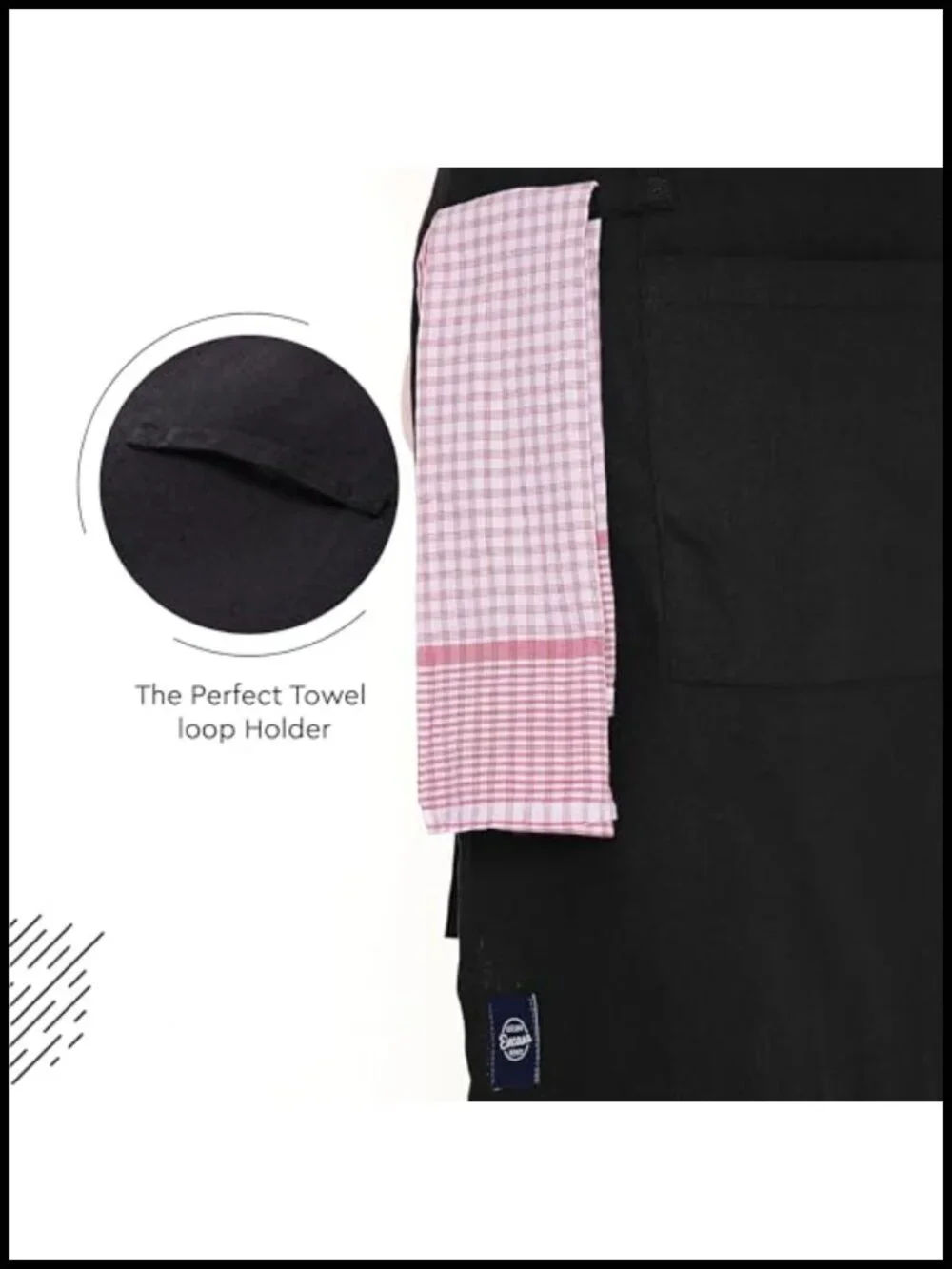 Cotton Chef Apron with Pocket and Towel Holder for Cooking Baking BBQ
